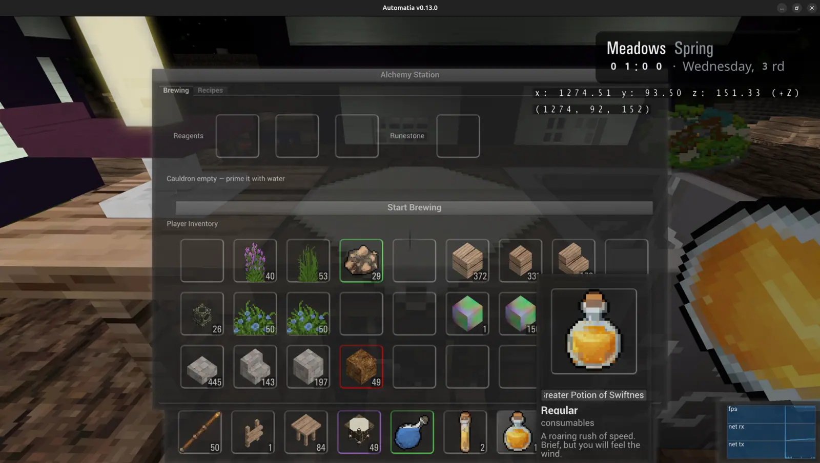 Automatia screenshot: Potions