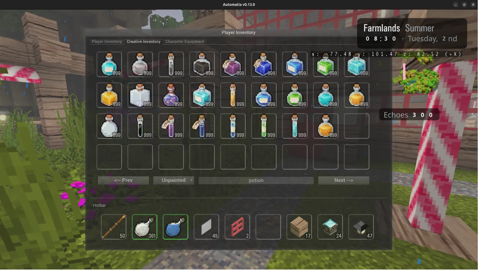 Automatia screenshot: Potions