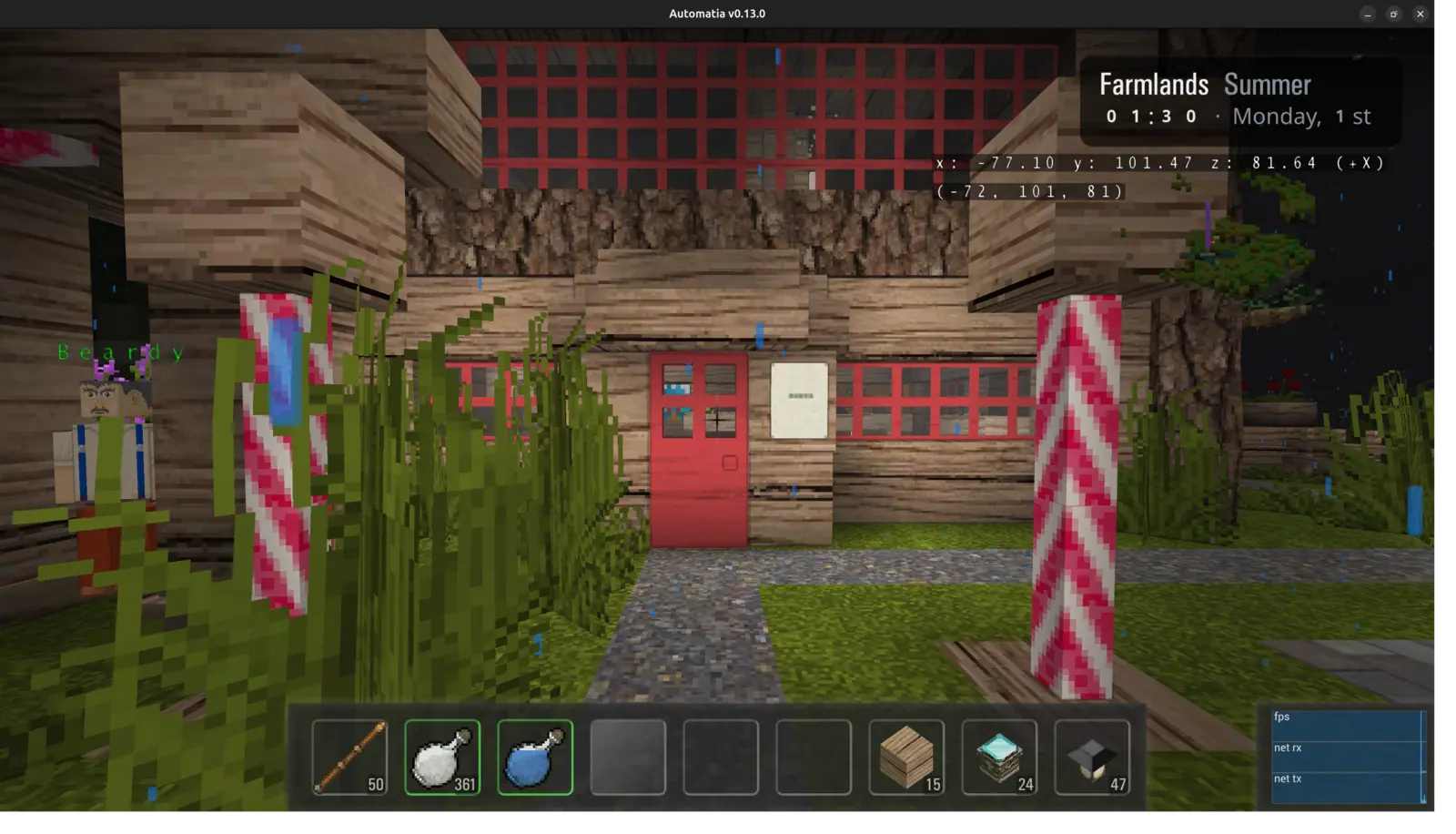 Automatia screenshot: Weighted OIT for transparent blocks