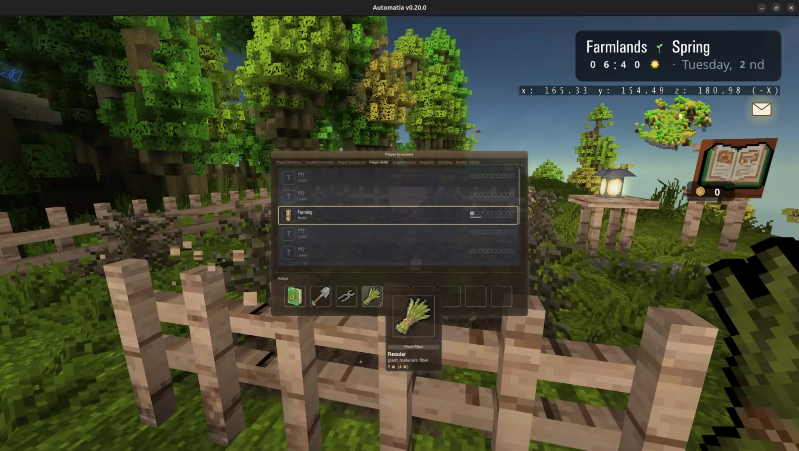 Automatia screenshot: Skill system revamp