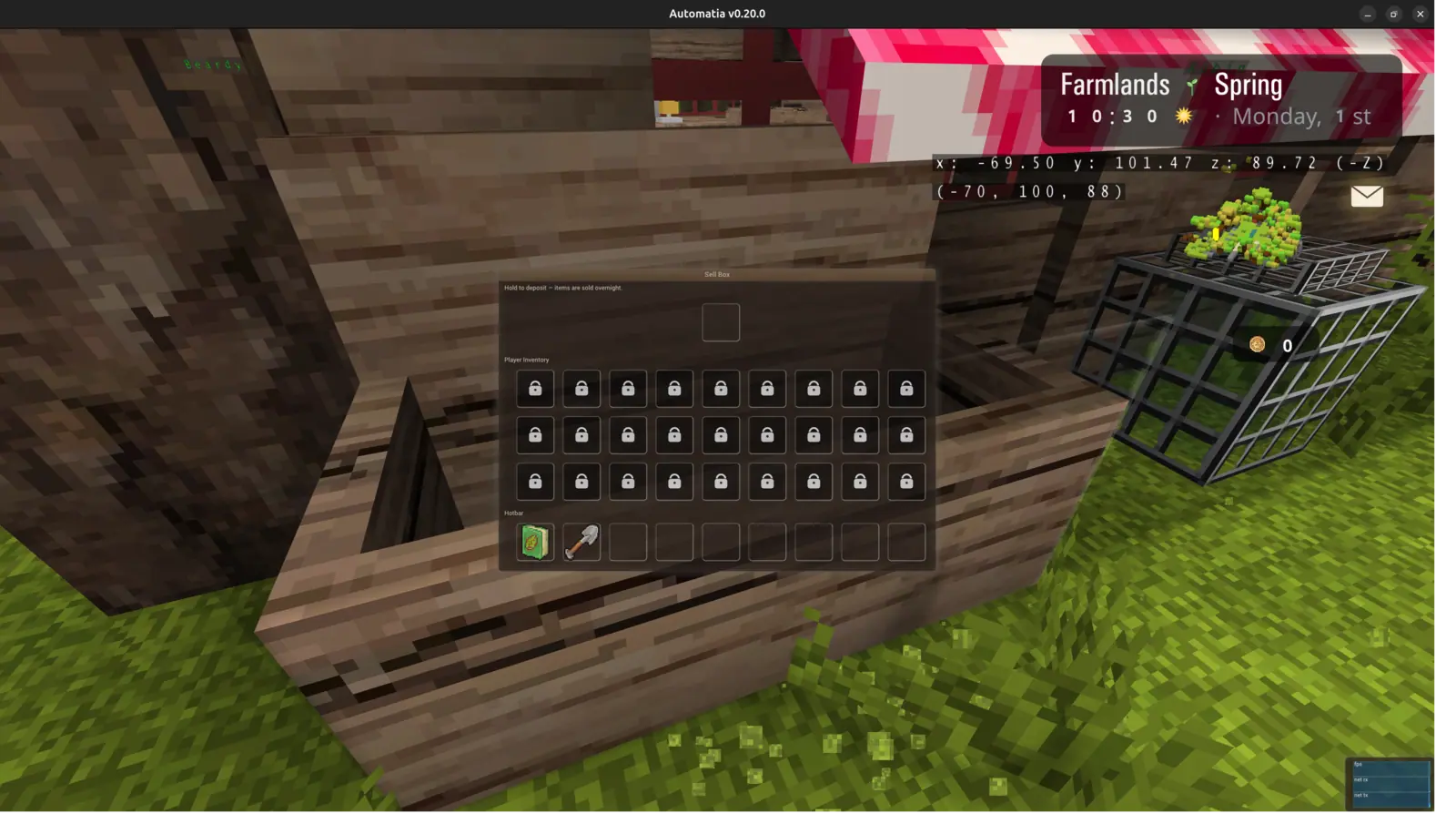 Automatia screenshot: The sellbox