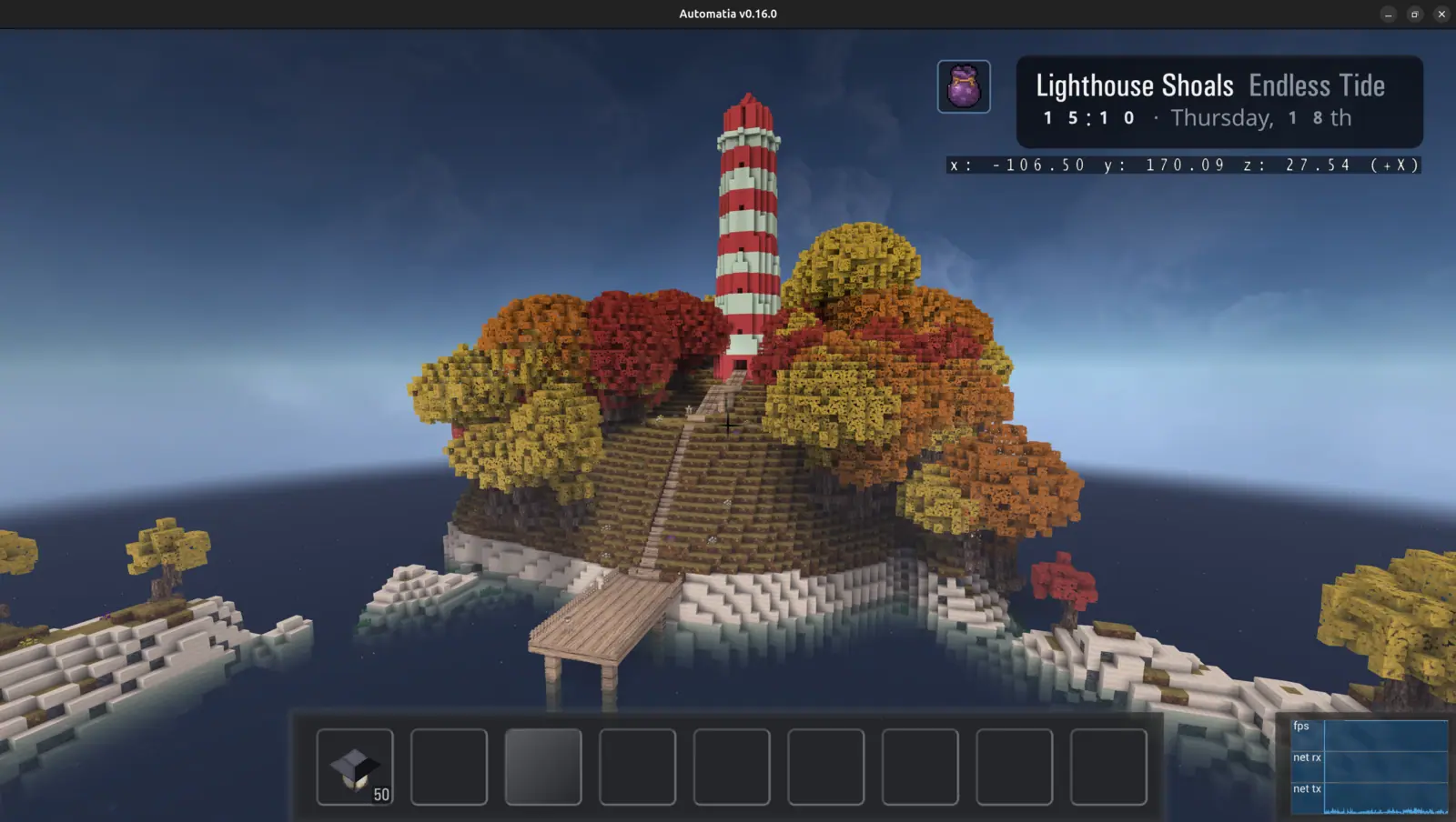 Automatia screenshot: The lighthouse world