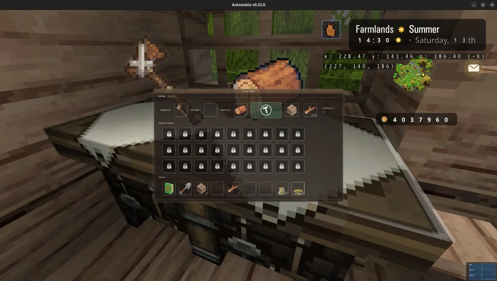 Automatia screenshot: Overhauled worktable