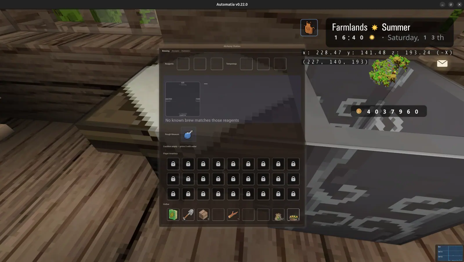 Automatia screenshot: Overhauled alchemy station