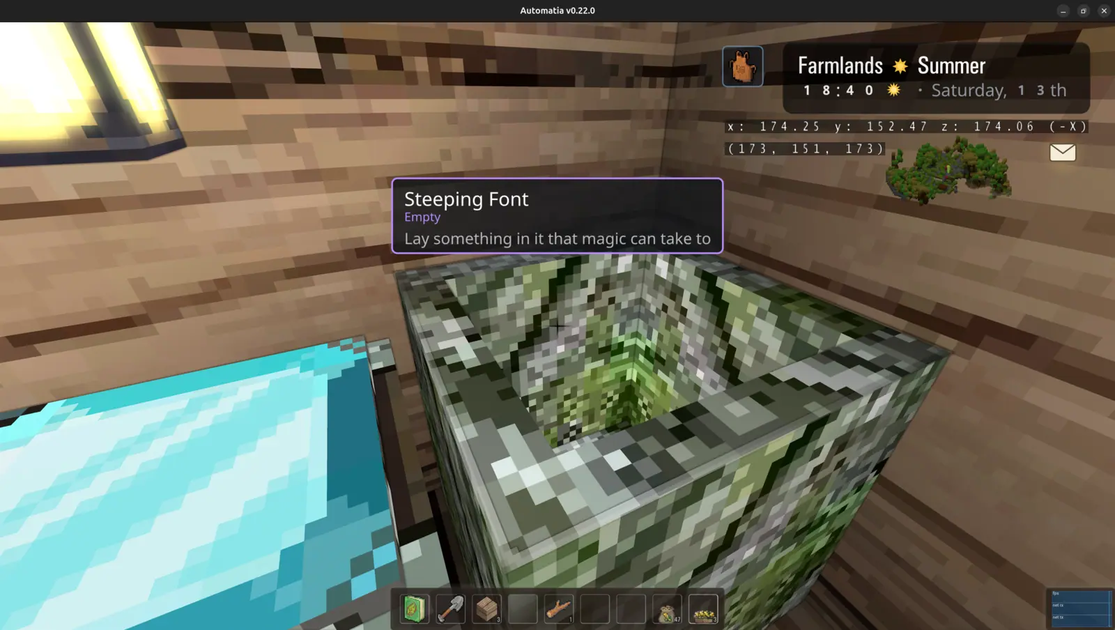 Automatia screenshot: New steeping font