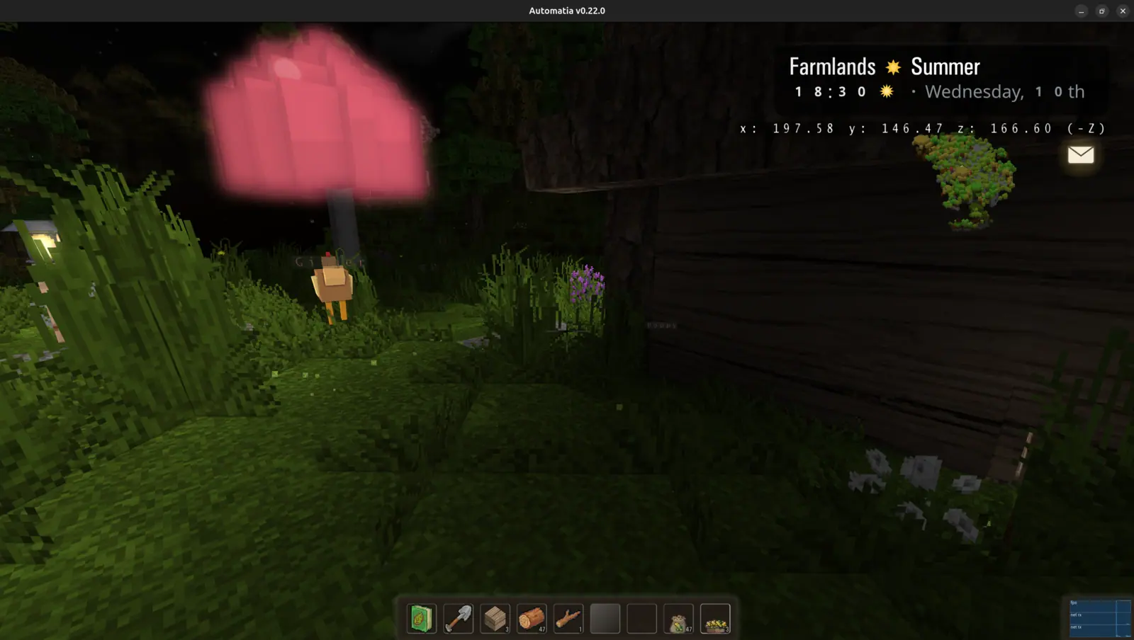 Automatia screenshot: Grove trees & mushrooms