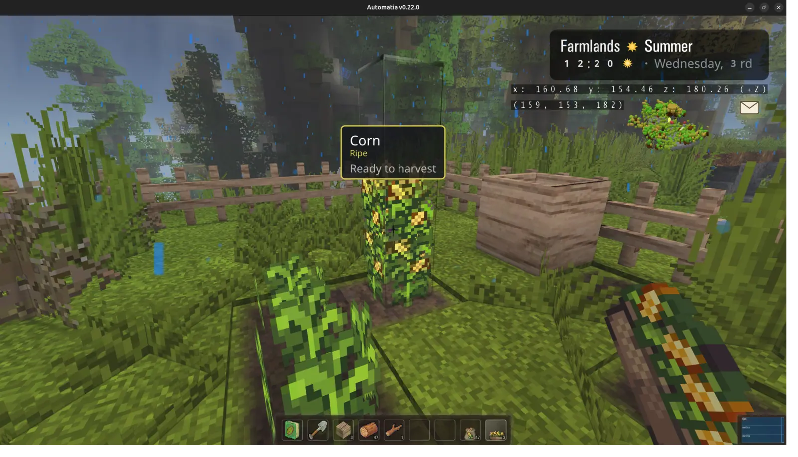 Automatia screenshot: Tall crops