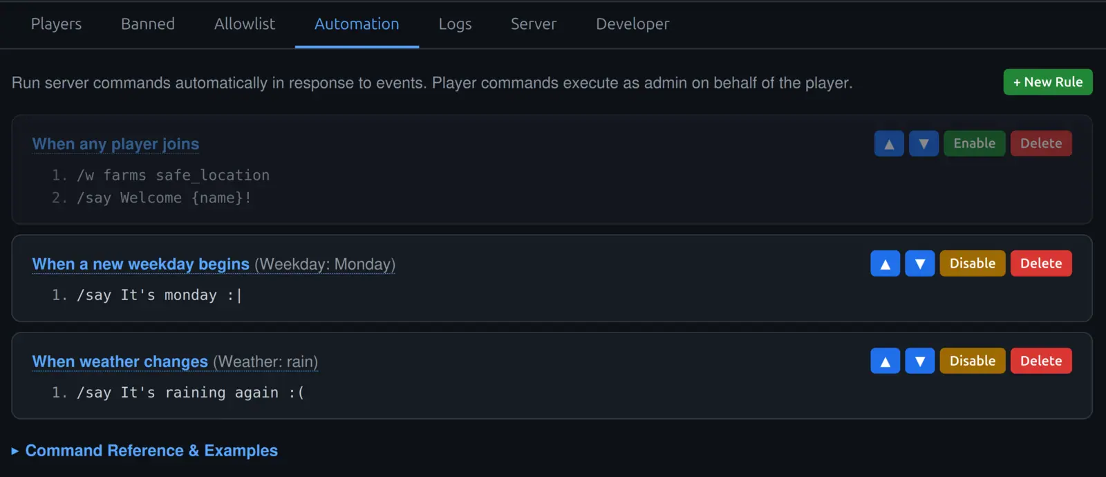 Automatia screenshot: Automation