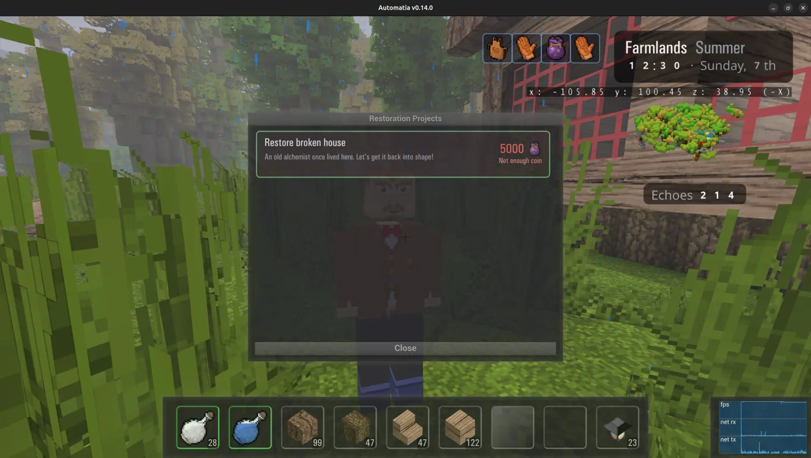 Automatia screenshot: Restoration