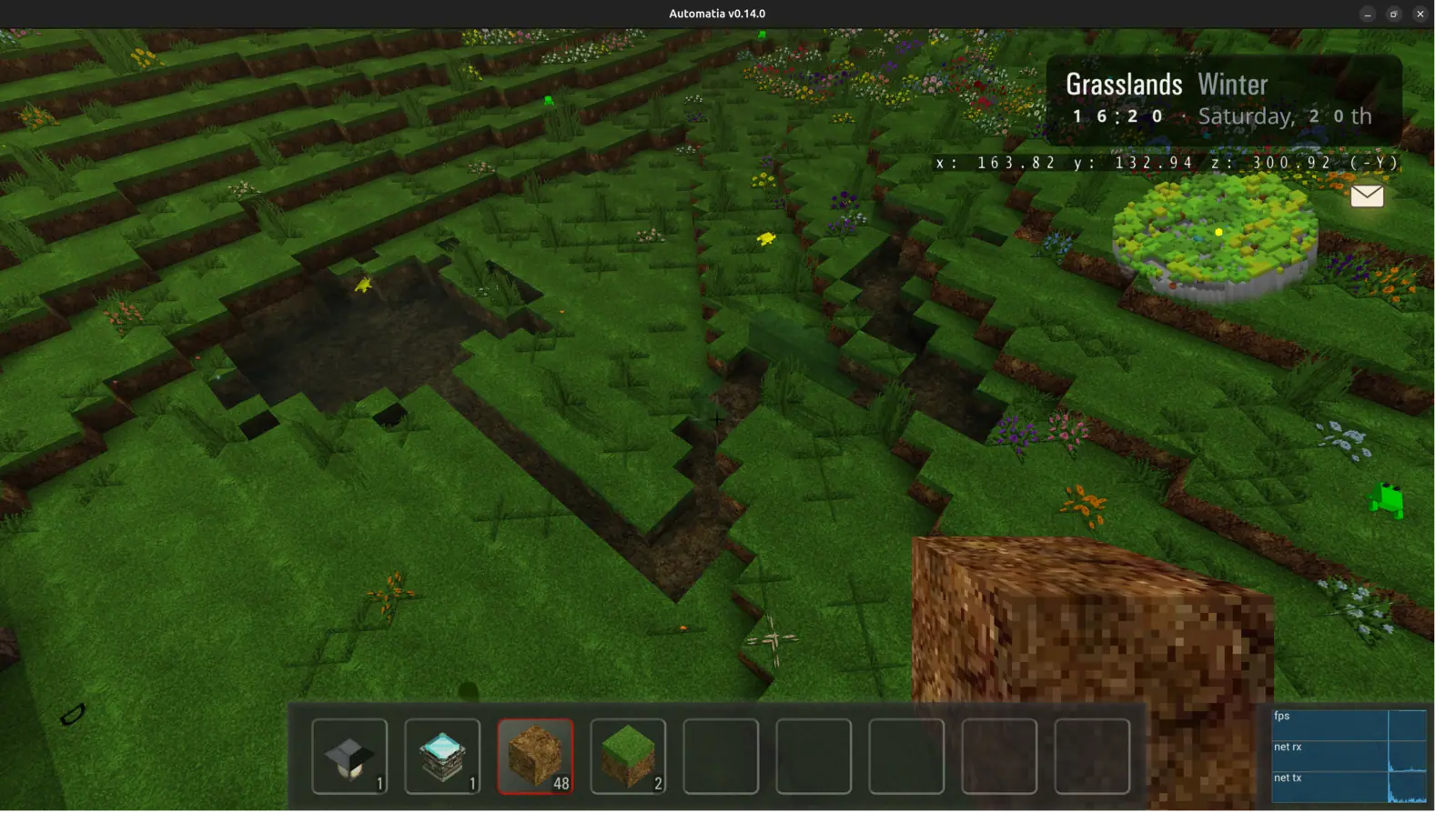 Automatia screenshot: Waterfalls and rivers