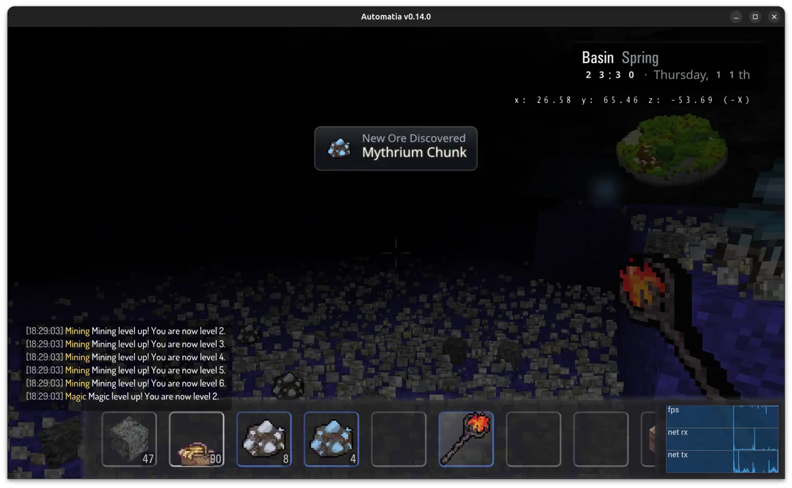 Automatia screenshot: Hands-free Mining