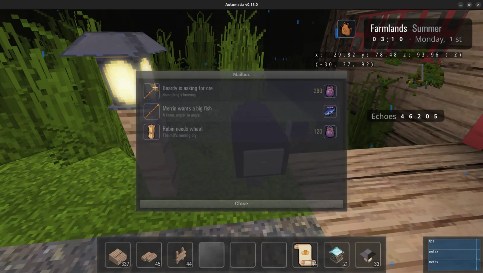 Automatia screenshot: Acquaintances, mailbox and requests